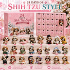 Advent Calendar with 24 Collectible Shih Tzu Figurines