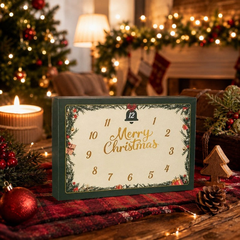 Advent Calendar with Crocheted-Look Figures - 24-Day Countdown
