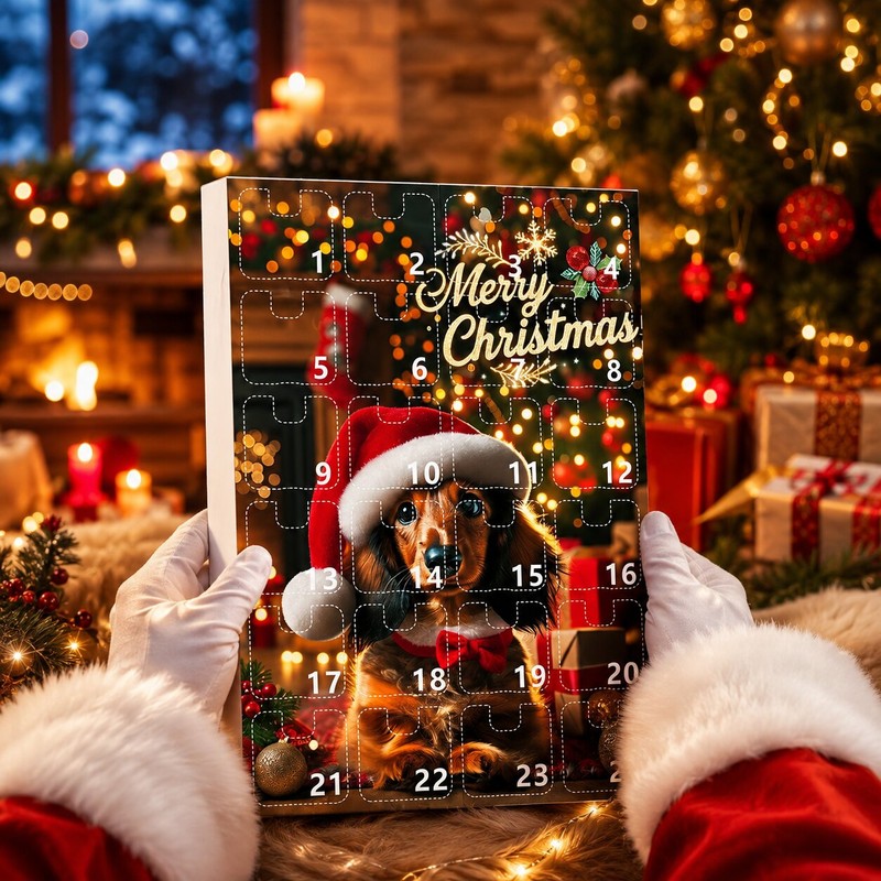 Advent Calendar with Dachshund Ornaments - 2026 Edition