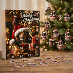 Dachshund Advent Calendar 2026 - 24 Flat Acrylic Dachshund Ornaments