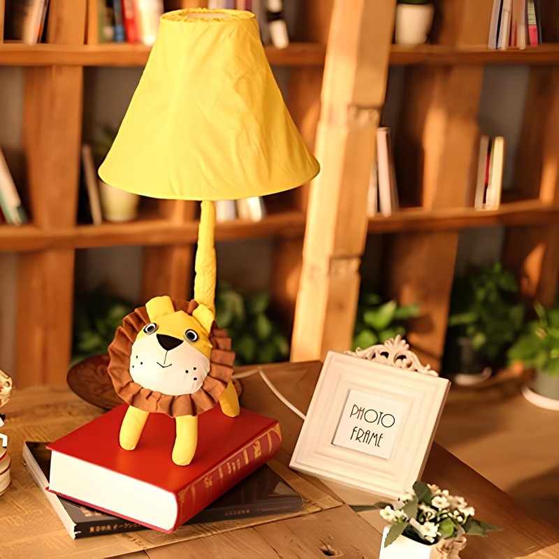 Animal-shaped Decorative Table Lamp - Fabric Body with Adjustable Stand
