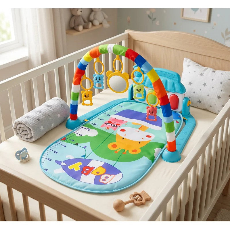 Baby Activity Play Mat with Piano Gym and Multi-Sensory Arch