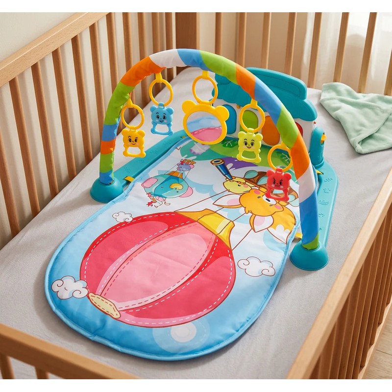 Baby Activity Play Mat with Piano Gym and Multi-Sensory Arch