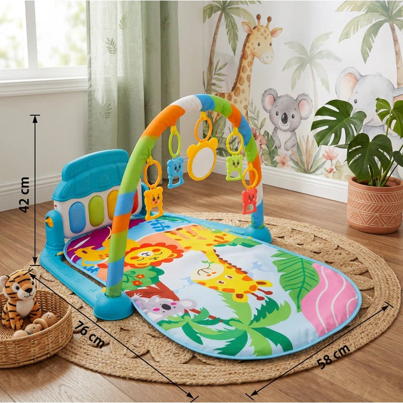 Baby Activity Play Mat with Piano Gym and Multi-Sensory Arch