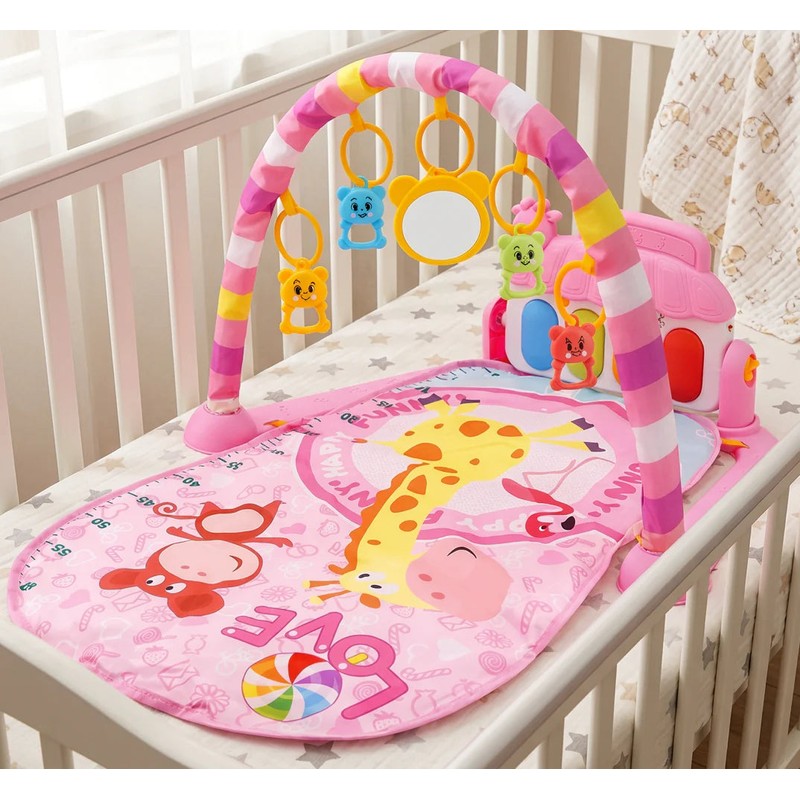 Baby Activity Play Mat with Piano Gym and Multi-Sensory Arch
