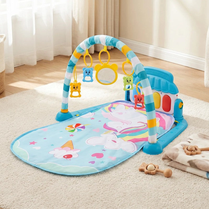 Baby Activity Play Mat with Piano Gym and Multi-Sensory Arch