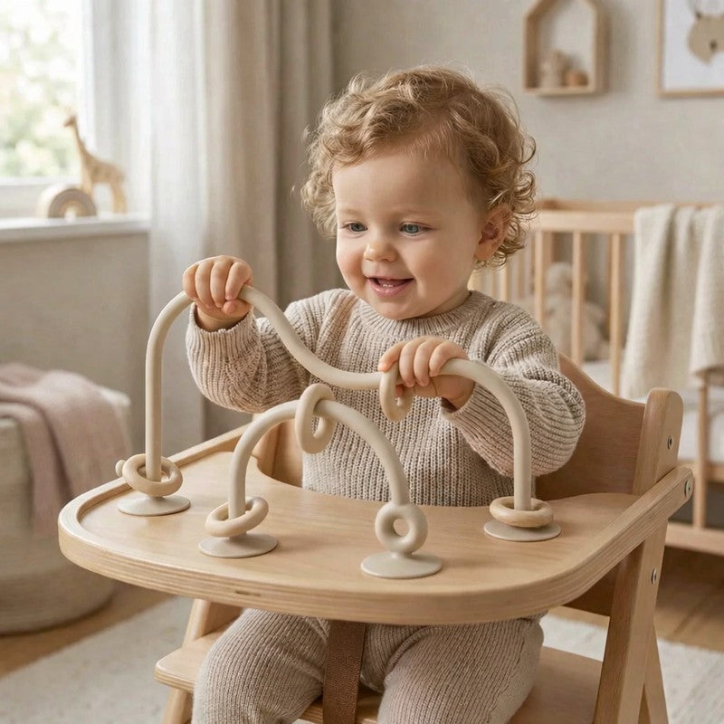 Baby Activity Toy with Suction Base - Flexible Looping Arms