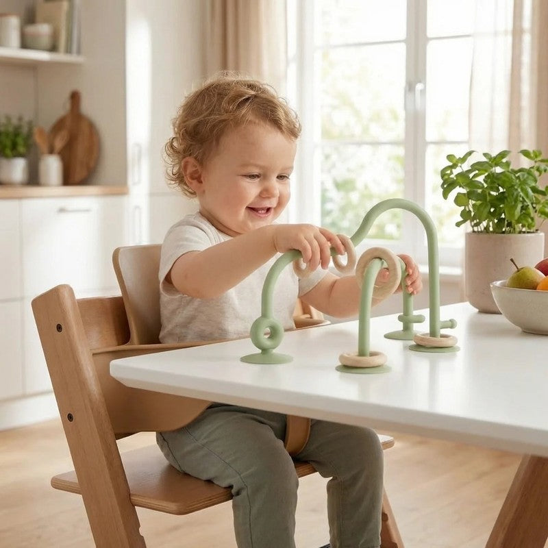Baby Activity Toy with Suction Base - Flexible Looping Arms
