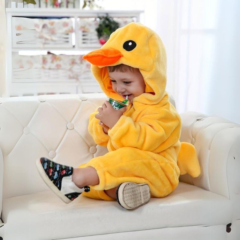 Baby Animal Costume Onesie - Loose Fit Hooded Romper