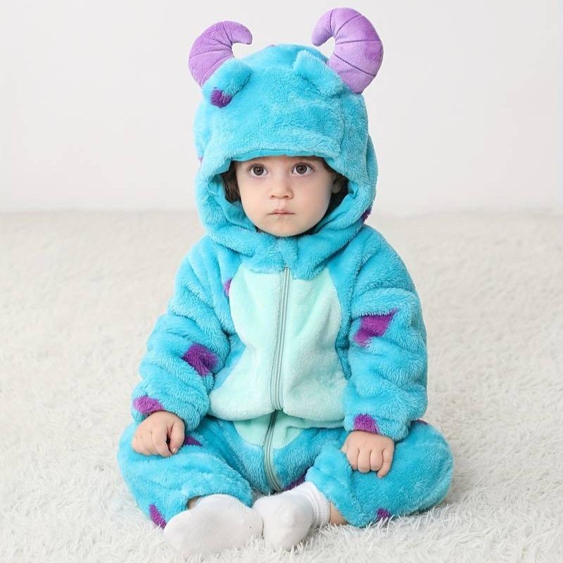 Baby Animal Costume Onesie - Loose Fit Hooded Romper