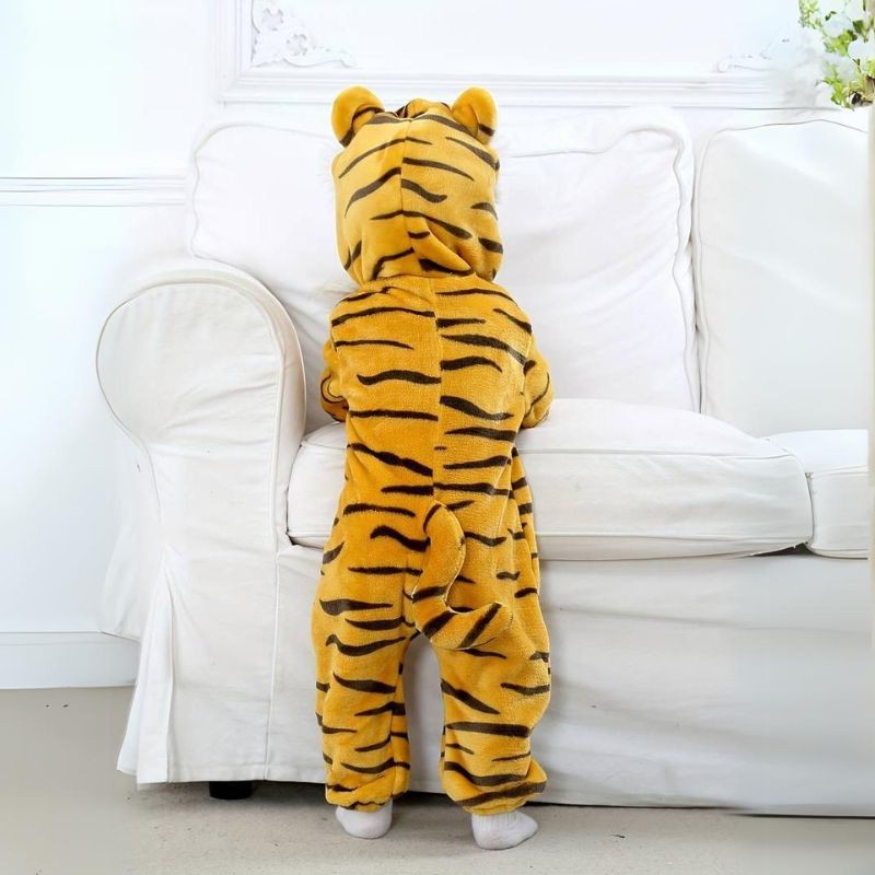 Baby Animal Costume Onesie - Loose Fit Hooded Romper