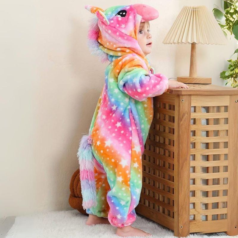 Baby Animal Costume Onesie - Loose Fit Hooded Romper