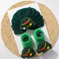 Baby Beanie and Socks Set - Turban Style with Christmas Appliqué