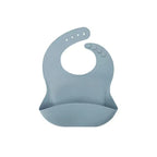 Baby Bib - Silicone Adjustable Neck with Food-Catch Pocket
