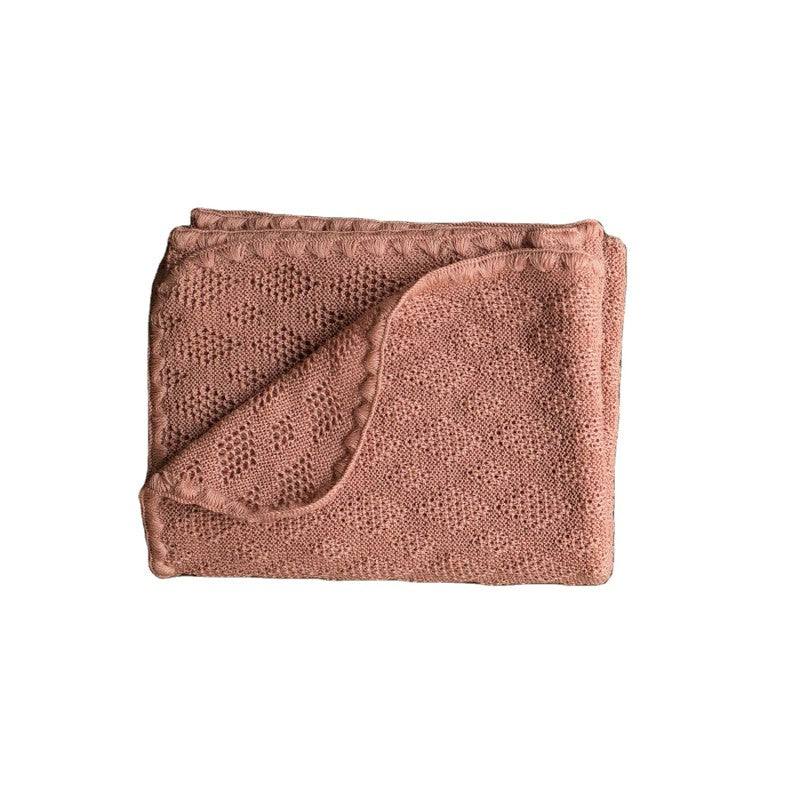 Baby Blanket - Open-Knit with Decorative Border