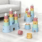 Baby Castle Stacking Blocks Set - Pastel Color Variants