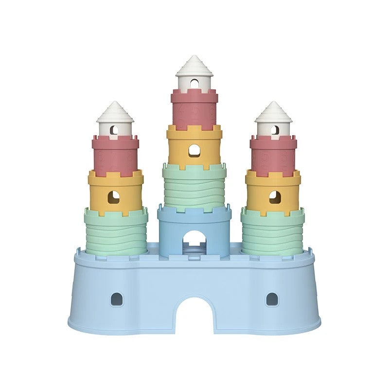Baby Castle Stacking Blocks Set - Pastel Color Variants