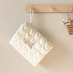 Baby Changing Mat with Storage Bag - Heart Quilted