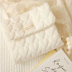 Baby Changing Mat with Storage Bag - Heart Quilted