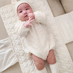 Baby Changing Mat with Storage Bag - Heart Quilted