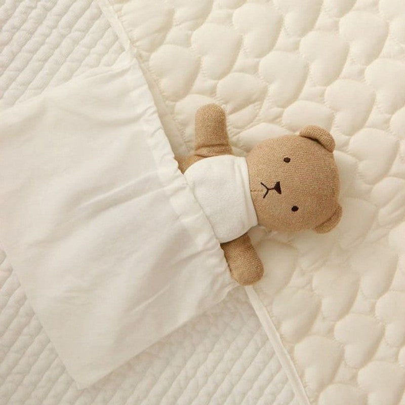 Baby Changing Mat with Storage Bag - Heart Quilted