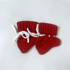 Baby Christmas Romper Set - Knit Romper and Booties