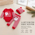 Baby Christmas Set - Long Sleeve Bodysuit and Striped Trousers