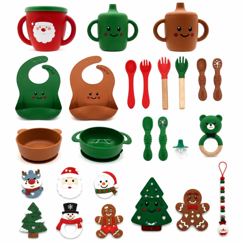 Baby Christmas-Themed Tableware Set