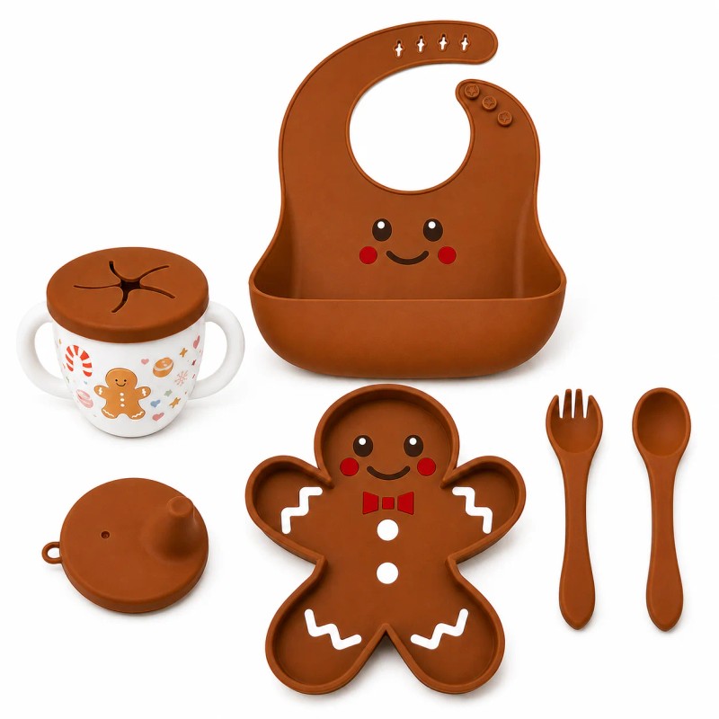 Baby Christmas-Themed Tableware Set