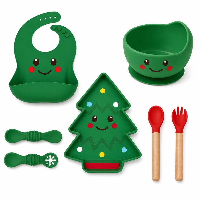 Baby Christmas-Themed Tableware Set