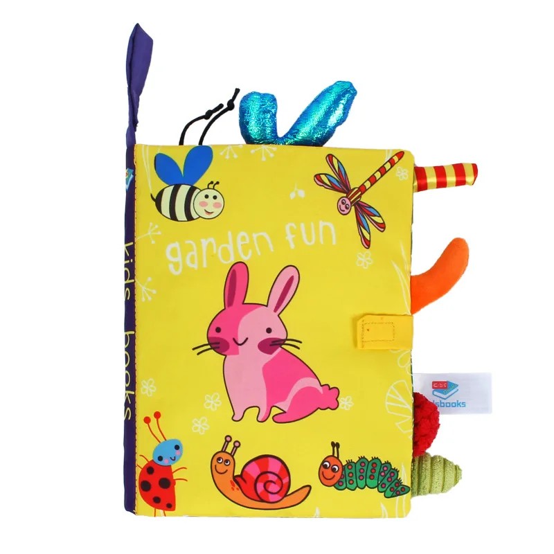 Baby Cloth Activity Book - Crinkle Feature with 3D Animal Tails