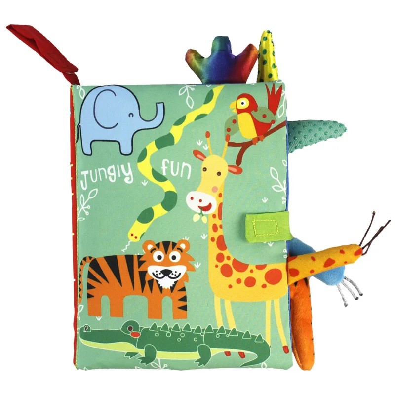 Baby Cloth Activity Book - Crinkle Feature with 3D Animal Tails