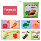Baby Cloth Book Set - Cartoon Illustration with Photo Inserts