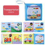 Baby Cloth Book Set - Cartoon Illustration with Photo Inserts