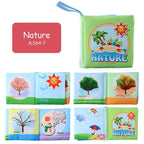 Baby Cloth Book Set - Cartoon Illustration with Photo Inserts