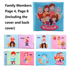 Baby Cloth Book Set - Cartoon Illustration with Photo Inserts