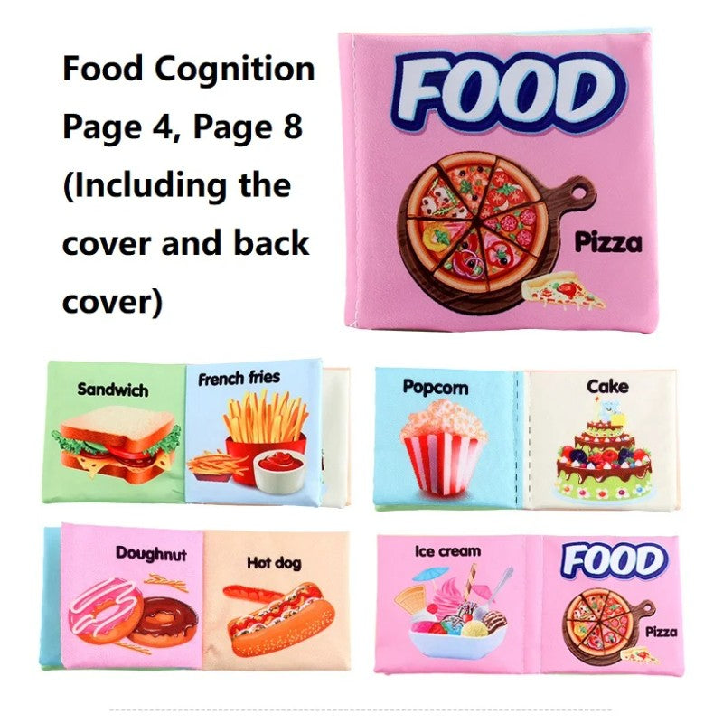 Baby Cloth Book Set - Cartoon Illustration with Photo Inserts