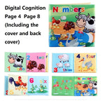 Baby Cloth Book Set - Cartoon Illustration with Photo Inserts