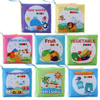 Baby Cloth Book Set - Cartoon Illustration with Photo Inserts