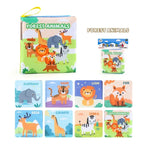 Baby Cloth Book Set - Cartoon Illustration with Photo Inserts