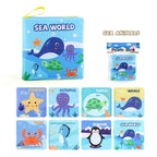 Baby Cloth Book Set - Cartoon Illustration with Photo Inserts
