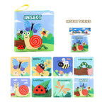 Baby Cloth Book Set - Cartoon Illustration with Photo Inserts