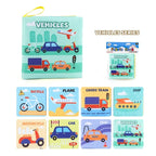 Baby Cloth Book Set - Cartoon Illustration with Photo Inserts