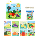 Baby Cloth Book Set - Cartoon Illustration with Photo Inserts