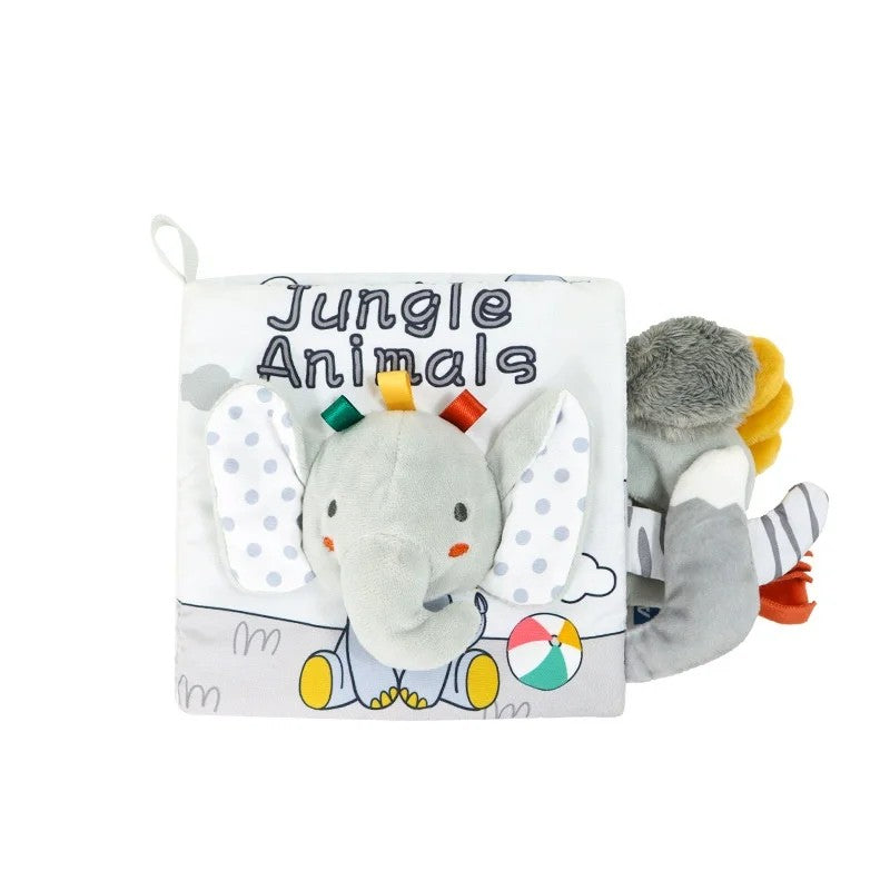 Baby Cloth Book with 3D Plush Animal Faces