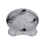 Baby Floor Seat 3-in-1 Oval Feeding Chair with Tray and Rotating Base