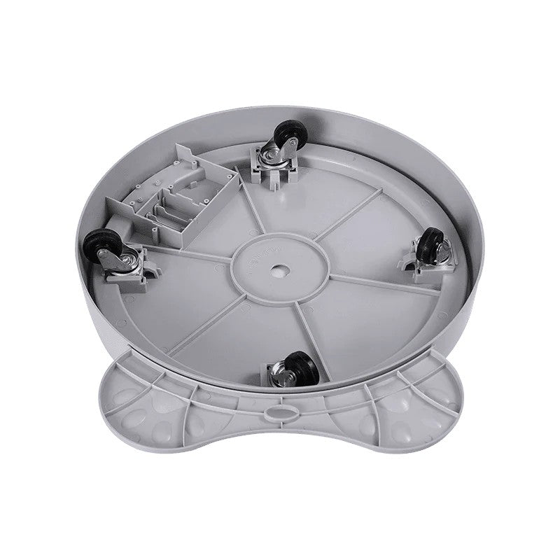 Baby Floor Seat 3-in-1 Oval Feeding Chair with Tray and Rotating Base