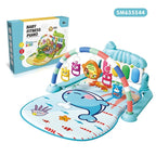 Baby Gym Play Mat with Piano and Activity Arch - Multicolour