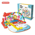 Baby Gym Play Mat with Piano and Activity Arch - Multicolour