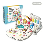 Baby Gym Play Mat with Piano and Activity Arch - Multicolour